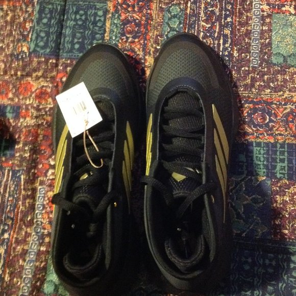 Adidas Men's Bounce Legends Black & Gold Basketball Sneakers- 11.5 - New in Box - Picture 6 of 11